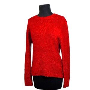 Tomato Red Wool And Mohair Women's Sweater